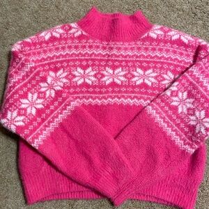 Art Class Cropped Fair Isle Sweater